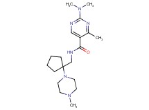 2-(dimethylamino)-4-methyl-N-{[1-(4-methylpiperazin-1-yl)cyclopentyl]methyl}pyrimidine-5-carboxamide