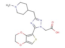 {5-(2,3-dihydrothieno[3,4-b][1,4]dioxin-5-yl)-3-[(1-methylpiperidin-4-yl)methyl]-1H-1,2,4-triazol-1-yl}acetic acid
