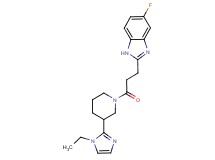 2-{3-[3-(1-ethyl-1H-imidazol-2-yl)piperidin-1-yl]-3-oxopropyl}-5-fluoro-1H-benzimidazole