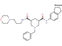 (3R,5S)-1-benzyl-N-(2,3-dihydro-1H-inden-5-yl)-N'-[3-(4-morpholinyl)propyl]-3,5-piperidinedicarboxamide