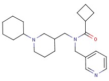N-[(1-cyclohexylpiperidin-3-yl)methyl]-N-(pyridin-3-ylmethyl)cyclobutanecarboxamide