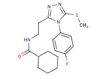 N-{2-[4-(4-fluorophenyl)-5-(methylthio)-4H-1,2,4-triazol-3-yl]ethyl}cyclohexanecarboxamide