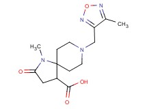 1-methyl-8-[(4-methyl-1,2,5-oxadiazol-3-yl)methyl]-2-oxo-1,8-diazaspiro[4.5]decane-4-carboxylic acid
