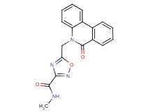 N-methyl-5-[(6-oxophenanthridin-5(6H)-yl)methyl]-1,2,4-oxadiazole-3-carboxamide