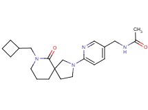 N-({6-[7-(cyclobutylmethyl)-6-oxo-2,7-diazaspiro[4.5]dec-2-yl]pyridin-3-yl}methyl)acetamide