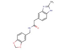 N-(1,3-benzodioxol-5-ylmethyl)-2-(2-methyl-1H-benzimidazol-5-yl)acetamide