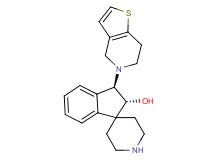 rel-(2R,3R)-3-(6,7-dihydrothieno[3,2-c]pyridin-5(4H)-yl)-2,3-dihydrospiro[indene-1,4'-piperidin]-2-ol bis(trifluoroacetate) (salt)