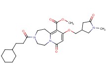 methyl 3-(3-cyclohexylpropanoyl)-9-[(1-methyl-5-oxo-3-pyrrolidinyl)methoxy]-7-oxo-1,2,3,4,5,7-hexahydropyrido[1,2-d][1,4]diazepine-10-carboxylate