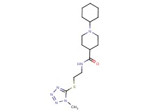 1-cyclohexyl-N-{2-[(1-methyl-1H-tetrazol-5-yl)thio]ethyl}-4-piperidinecarboxamide