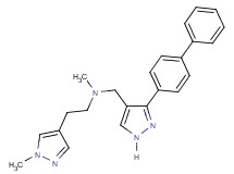 N-{[3-(4-biphenylyl)-1H-pyrazol-4-yl]methyl}-N-methyl-2-(1-methyl-1H-pyrazol-4-yl)ethanamine
