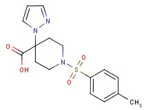 1-[(4-methylphenyl)sulfonyl]-4-(1H-pyrazol-1-yl)piperidine-4-carboxylic acid