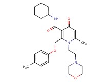 N-cyclohexyl-6-methyl-2-[(4-methylphenoxy)methyl]-1-[2-(4-morpholinyl)ethyl]-4-oxo-1,4-dihydro-3-pyridinecarboxamide