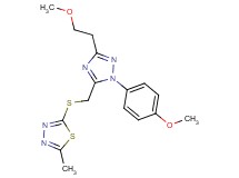 2-({[3-(2-methoxyethyl)-1-(4-methoxyphenyl)-1H-1,2,4-triazol-5-yl]methyl}thio)-5-methyl-1,3,4-thiadiazole