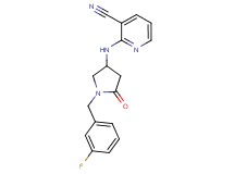 2-{[1-(3-fluorobenzyl)-5-oxopyrrolidin-3-yl]amino}nicotinonitrile