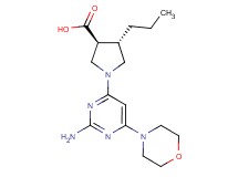 (3S*,4S*)-1-[2-amino-6-(4-morpholinyl)-4-pyrimidinyl]-4-propyl-3-pyrrolidinecarboxylic acid