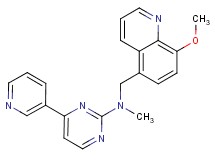 N-[(8-methoxy-5-quinolinyl)methyl]-N-methyl-4-(3-pyridinyl)-2-pyrimidinamine