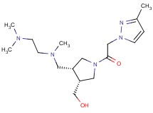 {(3R*,4R*)-4-{[[2-(dimethylamino)ethyl](methyl)amino]methyl}-1-[(3-methyl-1H-pyrazol-1-yl)acetyl]pyrrolidin-3-yl}methanol