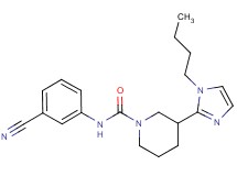 3-(1-butyl-1H-imidazol-2-yl)-N-(3-cyanophenyl)piperidine-1-carboxamide