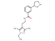 N-[2-(1-ethyl-3,5-dimethyl-1H-pyrazol-4-yl)ethyl]-3-(3-pyrrolidinyl)benzamide hydrochloride