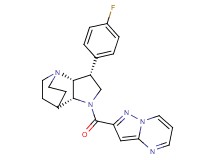 (2R*,3R*,6R*)-3-(4-fluorophenyl)-5-(pyrazolo[1,5-a]pyrimidin-2-ylcarbonyl)-1,5-diazatricyclo[5.2.2.0~2,6~]undecane