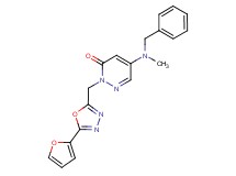 5-[benzyl(methyl)amino]-2-{[5-(2-furyl)-1,3,4-oxadiazol-2-yl]methyl}pyridazin-3(2H)-one