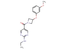 N-ethyl-5-{[3-(3-methoxyphenoxy)-1-azetidinyl]carbonyl}-2-pyrimidinamine