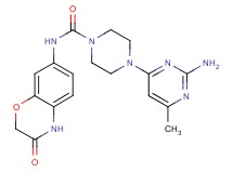 4-(2-amino-6-methylpyrimidin-4-yl)-N-(3-oxo-3,4-dihydro-2H-1,4-benzoxazin-7-yl)piperazine-1-carboxamide