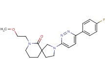 2-[6-(4-fluorophenyl)pyridazin-3-yl]-7-(2-methoxyethyl)-2,7-diazaspiro[4.5]decan-6-one