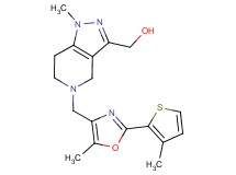 (1-methyl-5-{[5-methyl-2-(3-methyl-2-thienyl)-1,3-oxazol-4-yl]methyl}-4,5,6,7-tetrahydro-1H-pyrazolo[4,3-c]pyridin-3-yl)methanol
