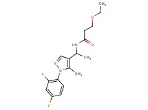 N-{1-[1-(2,4-difluorophenyl)-5-methyl-1H-pyrazol-4-yl]ethyl}-3-ethoxypropanamide