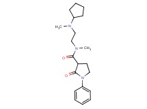 N-{2-[cyclopentyl(methyl)amino]ethyl}-N-methyl-2-oxo-1-phenyl-3-pyrrolidinecarboxamide