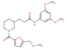 N-(3,5-dimethoxyphenyl)-3-{1-[5-(methoxymethyl)-2-furoyl]-3-piperidinyl}propanamide
