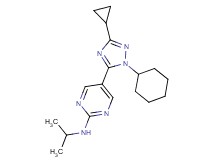 5-(1-cyclohexyl-3-cyclopropyl-1H-1,2,4-triazol-5-yl)-N-isopropylpyrimidin-2-amine