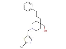 [1-[(2-methyl-1,3-thiazol-5-yl)methyl]-4-(3-phenylpropyl)-4-piperidinyl]methanol