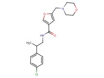 N-[2-(4-chlorophenyl)propyl]-5-(morpholin-4-ylmethyl)-3-furamide