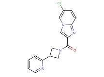 6-chloro-2-[(3-pyridin-2-ylazetidin-1-yl)carbonyl]imidazo[1,2-a]pyridine
