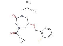 4-(cyclopropylcarbonyl)-6-[(2-fluorobenzyl)oxy]-1-isobutyl-1,4-diazepan-2-one