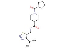 1-(cyclopentylcarbonyl)-N-[(4-isopropyl-1,2,3-thiadiazol-5-yl)methyl]-4-piperidinecarboxamide