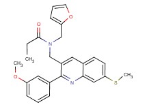 N-(2-furylmethyl)-N-{[2-(3-methoxyphenyl)-7-(methylthio)-3-quinolinyl]methyl}propanamide