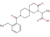 2-[9-(2-ethylbenzoyl)-3-oxo-2,9-diazaspiro[5.5]undec-2-yl]propanoic acid