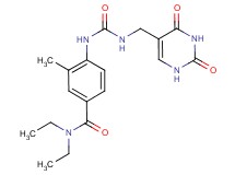 4-[({[(2,4-dioxo-1,2,3,4-tetrahydropyrimidin-5-yl)methyl]amino}carbonyl)amino]-N,N-diethyl-3-methylbenzamide