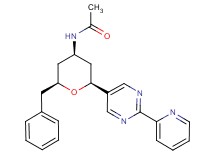N-[(2S*,4R*,6S*)-2-benzyl-6-(2-pyridin-2-ylpyrimidin-5-yl)tetrahydro-2H-pyran-4-yl]acetamide
