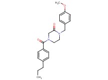 1-(4-methoxybenzyl)-4-(4-propylbenzoyl)-2-piperazinone