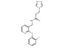 N-{[2-(2-fluorophenoxy)pyridin-3-yl]methyl}-3-(4H-1,2,4-triazol-4-yl)propanamide
