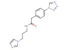 N-[3-(1H-imidazol-1-yl)propyl]-2-[4-(1H-tetrazol-1-yl)phenyl]acetamide