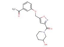1-[3-({3-[(3-hydroxy-1-piperidinyl)carbonyl]-5-isoxazolyl}methoxy)phenyl]ethanone