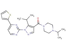 2-{5-isopropyl-4-[(4-isopropyl-1-piperazinyl)carbonyl]-1H-pyrazol-1-yl}-4-(2-thienyl)pyrimidine