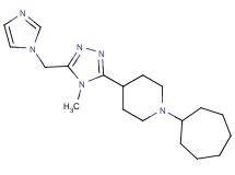 1-cycloheptyl-4-[5-(1H-imidazol-1-ylmethyl)-4-methyl-4H-1,2,4-triazol-3-yl]piperidine