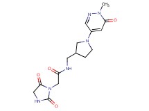 2-(2,5-dioxo-1-imidazolidinyl)-N-{[1-(1-methyl-6-oxo-1,6-dihydro-4-pyridazinyl)-3-pyrrolidinyl]methyl}acetamide