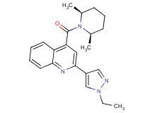 4-{[(2R*,6S*)-2,6-dimethylpiperidin-1-yl]carbonyl}-2-(1-ethyl-1H-pyrazol-4-yl)quinoline